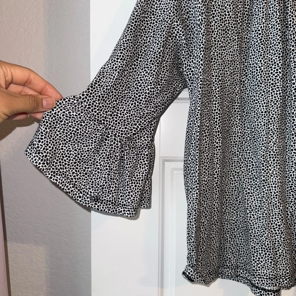 Michael‎ Kors Black and White Dotted Blouse